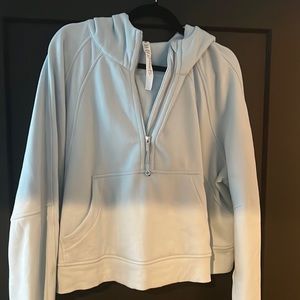 Lululemon scuba oversized half zip hoodie size XL/XXL powder blue
